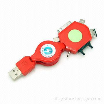 Wholesale 6-in-1 Retractable Charging Cable for Samsung Galaxy, Factory Direct Supplier